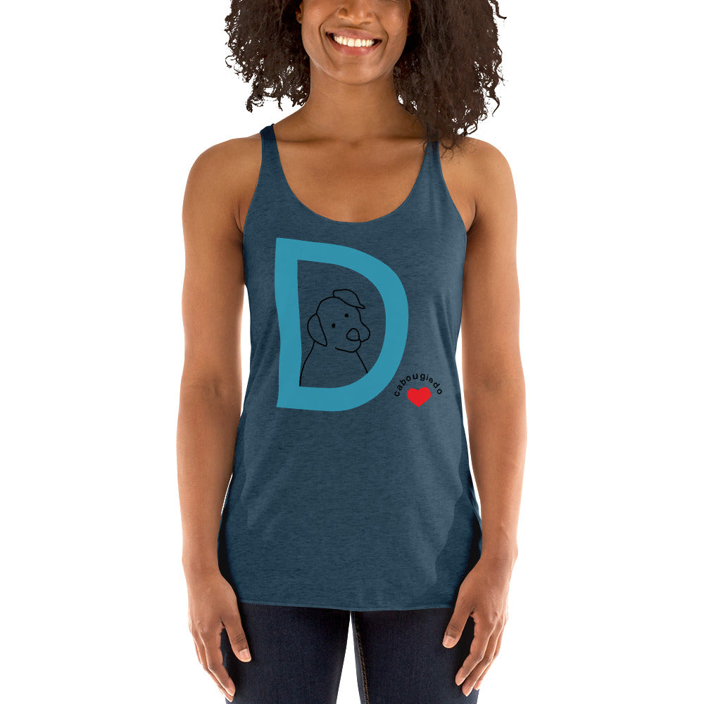 Women's Racerback Tank - D for Dog Heart