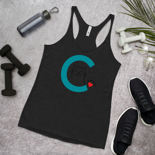 Women's Racerback Tank - C for Cat Heart