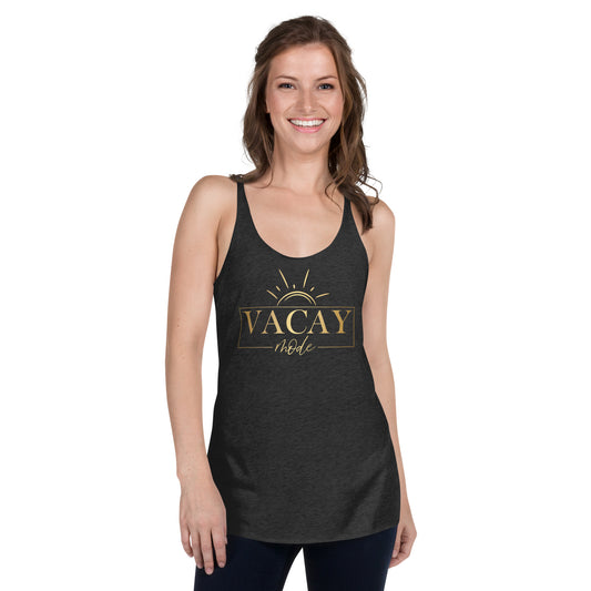 Women's Racerback Tank  - Vacay Mode Gold