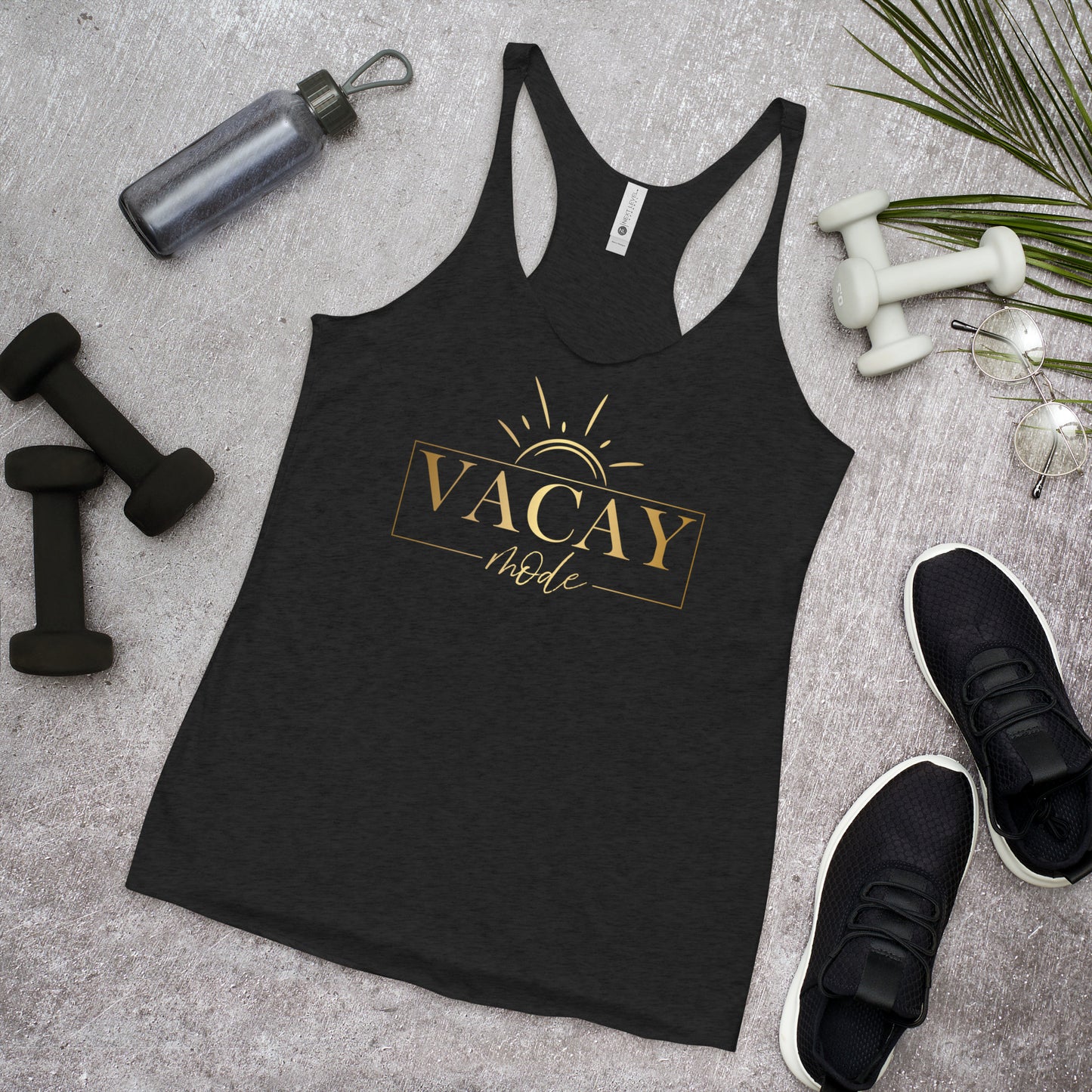 Women's Racerback Tank  - Vacay Mode Gold