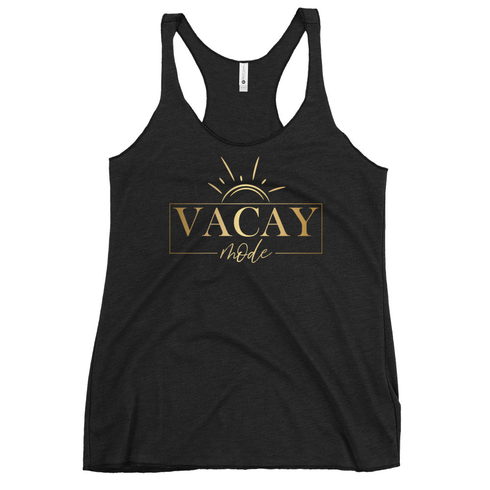 Women's Racerback Tank  - Vacay Mode Gold