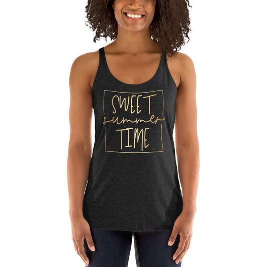 Women's Racerback Tank - Sweet Summer Time Gold