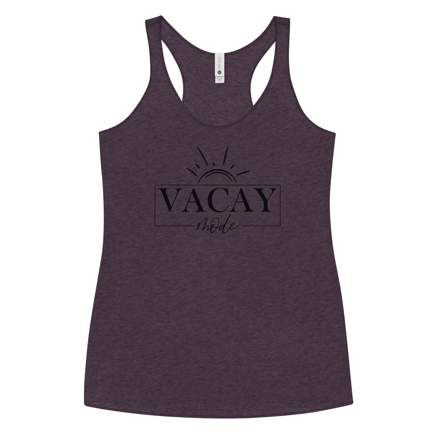 Women's Racerback Tank - Vacay Mode Black