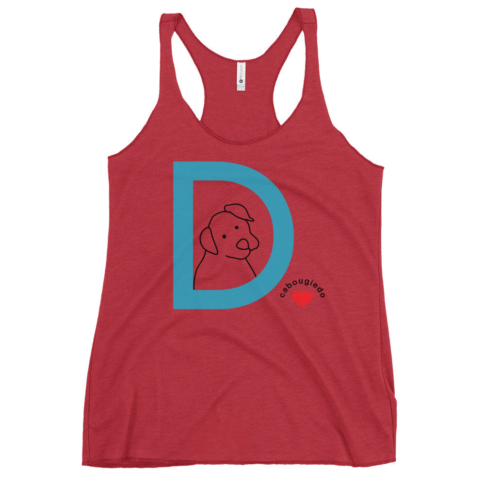 Women's Racerback Tank - D for Dog Heart