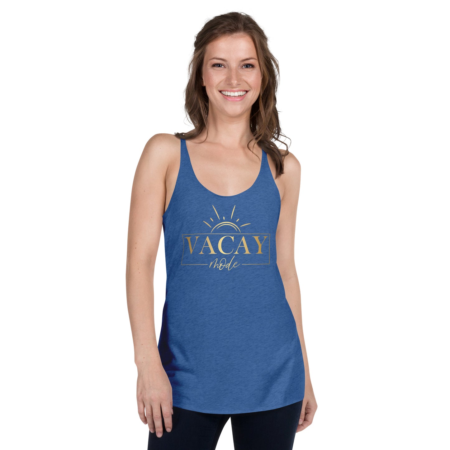 Women's Racerback Tank  - Vacay Mode Gold