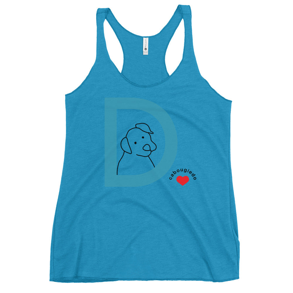 Women's Racerback Tank - D for Dog Heart