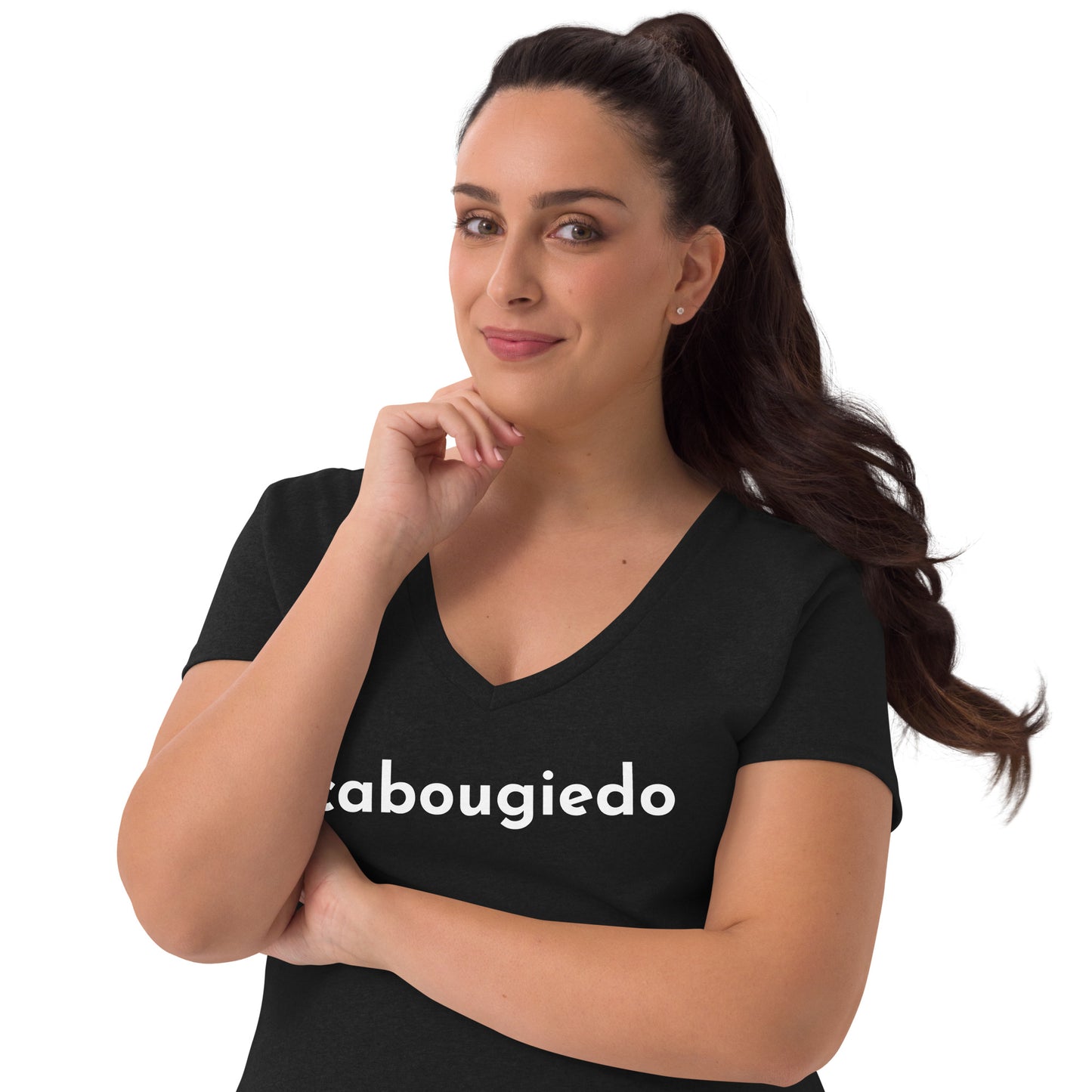 Women’s recycled v-neck t-shirt - CaBougieDo