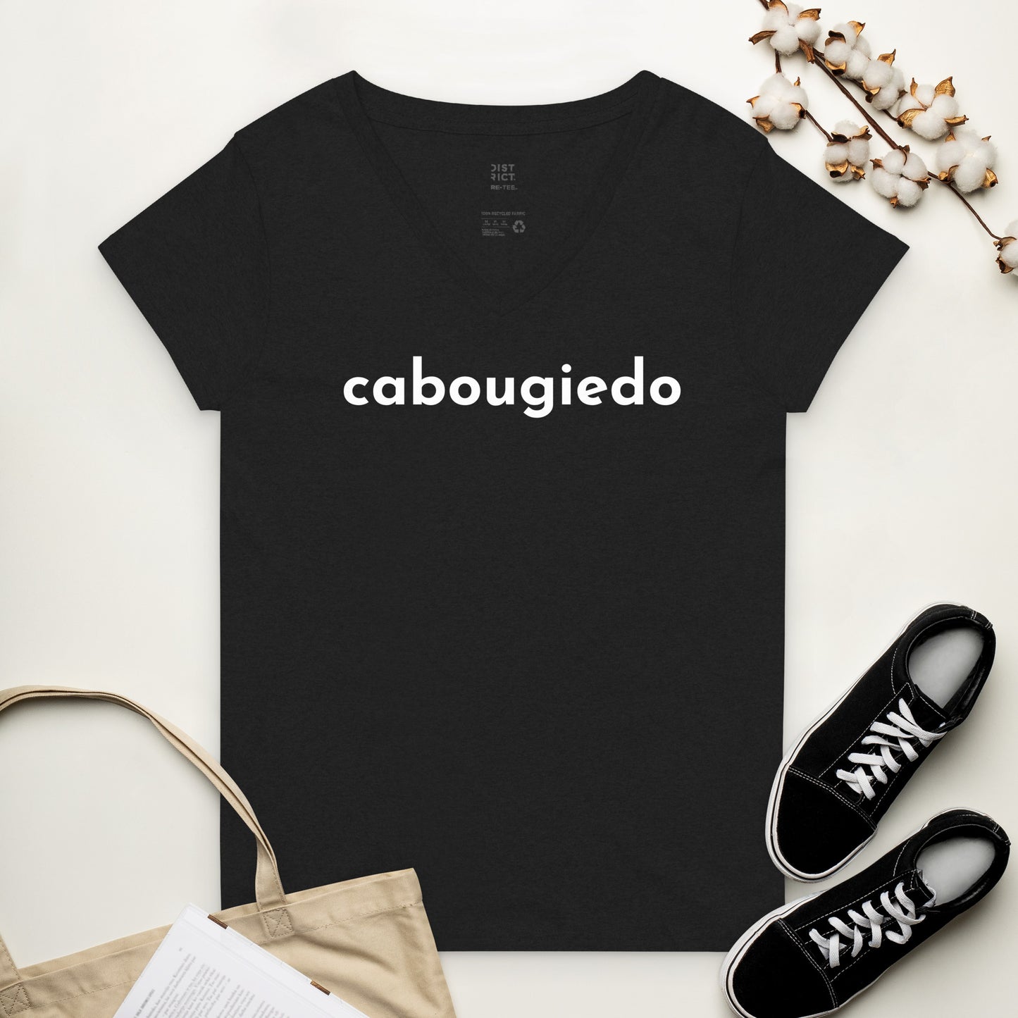 Women’s recycled v-neck t-shirt - CaBougieDo