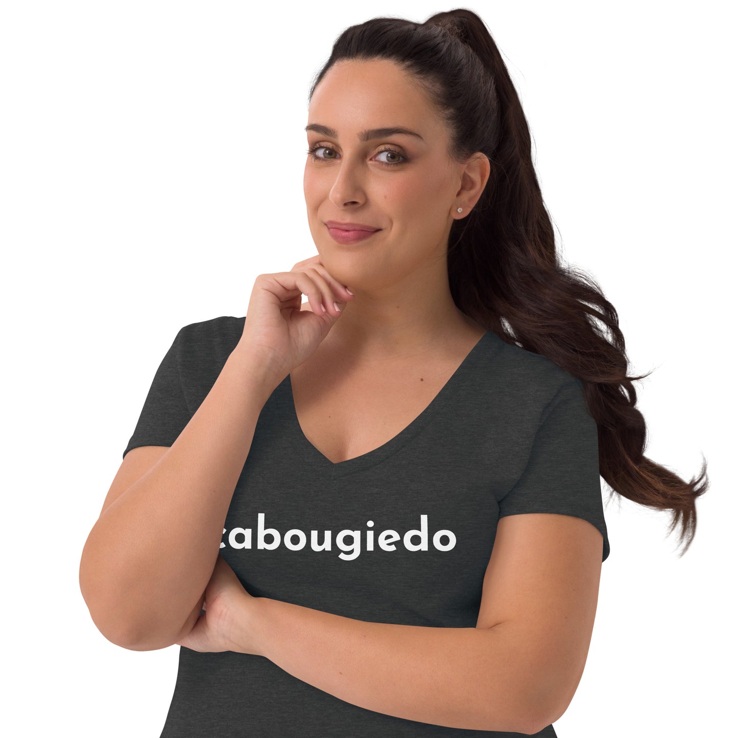 Women’s recycled v-neck t-shirt - CaBougieDo