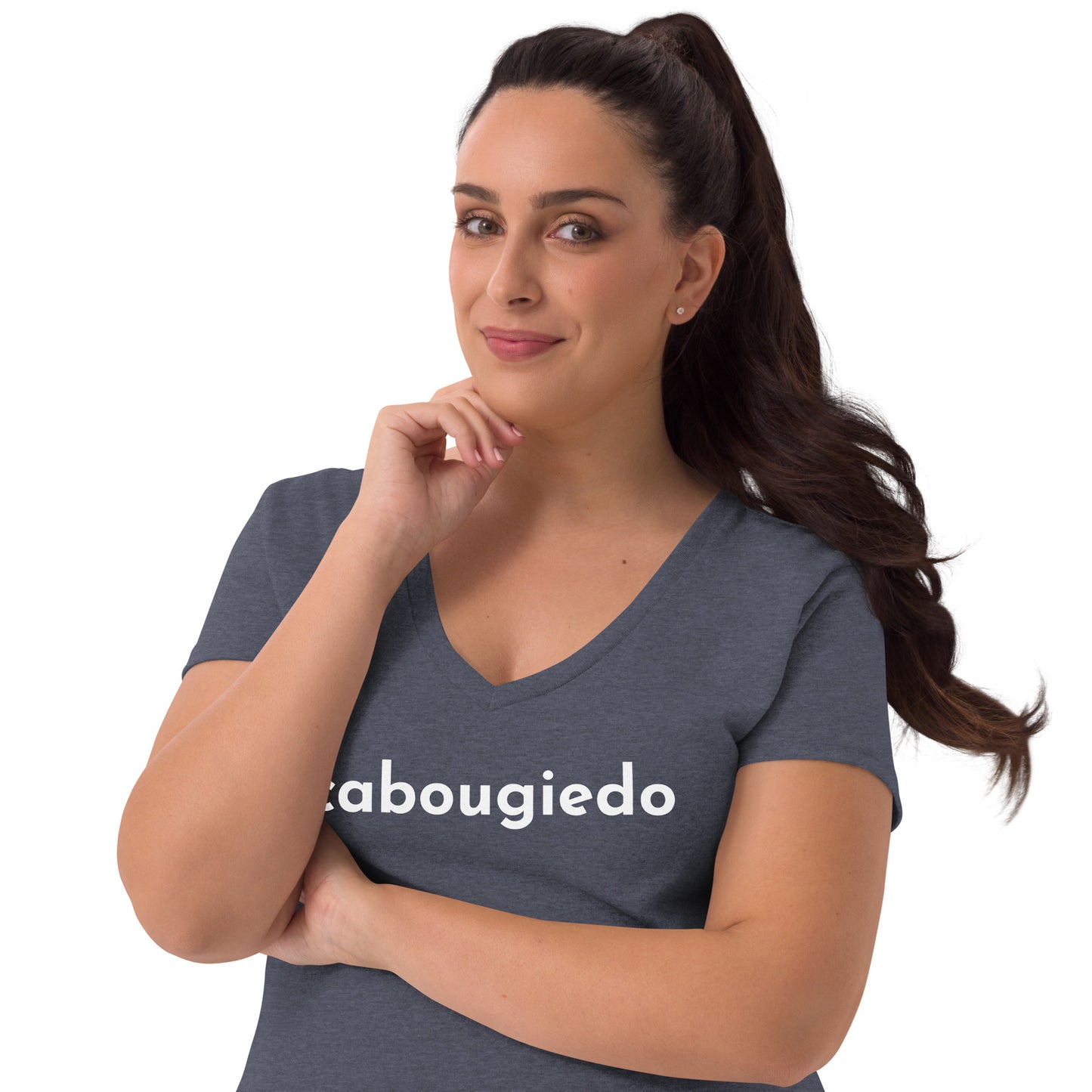 Women’s recycled v-neck t-shirt - CaBougieDo