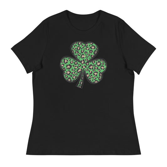 Women's Relaxed T-Shirt - St Patty's Day Green Clover