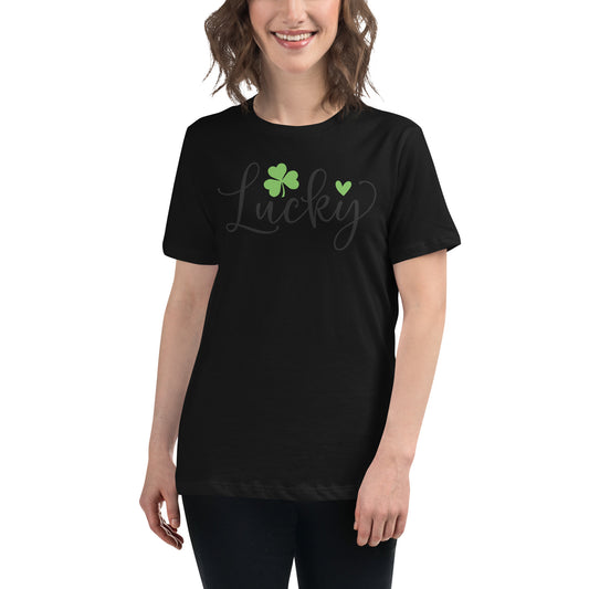 Women's Relaxed T-Shirt - St Patty's Day Lucky Clover