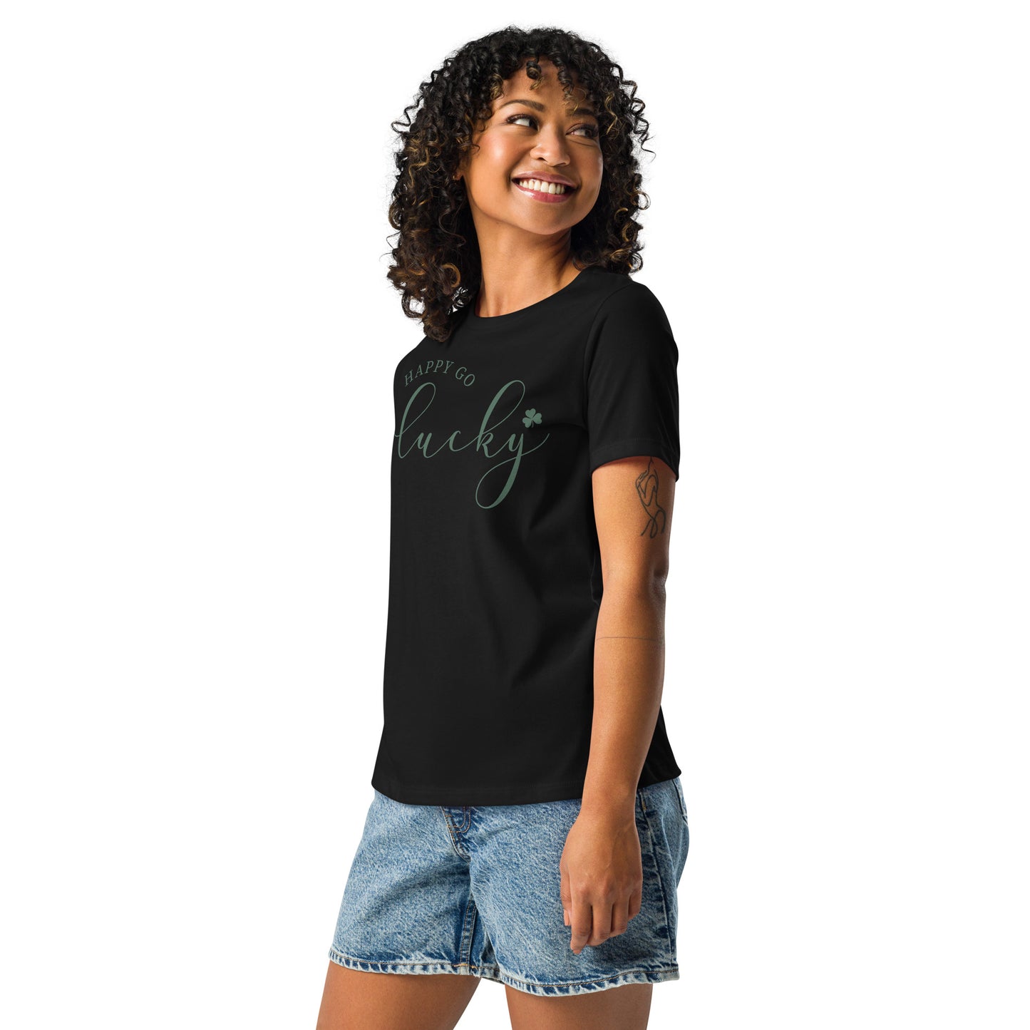 Women's Relaxed T-Shirt - St Patty's Day Happy Go Lucky