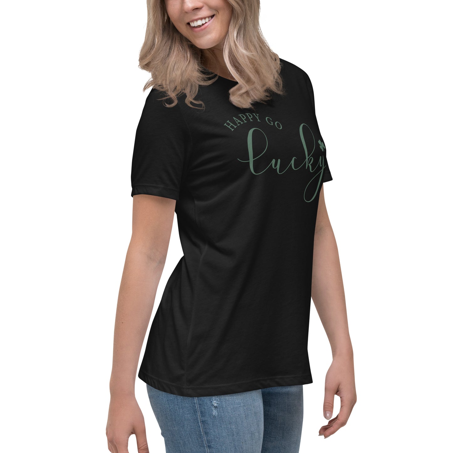 Women's Relaxed T-Shirt - St Patty's Day Happy Go Lucky