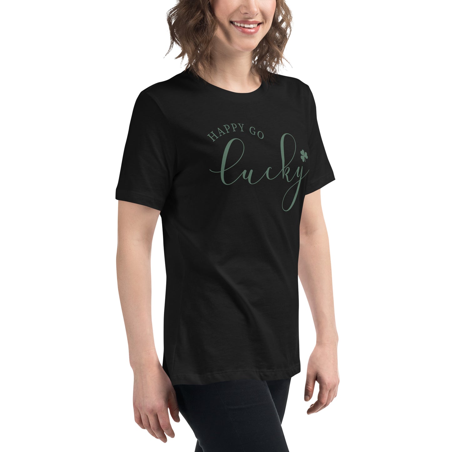 Women's Relaxed T-Shirt - St Patty's Day Happy Go Lucky