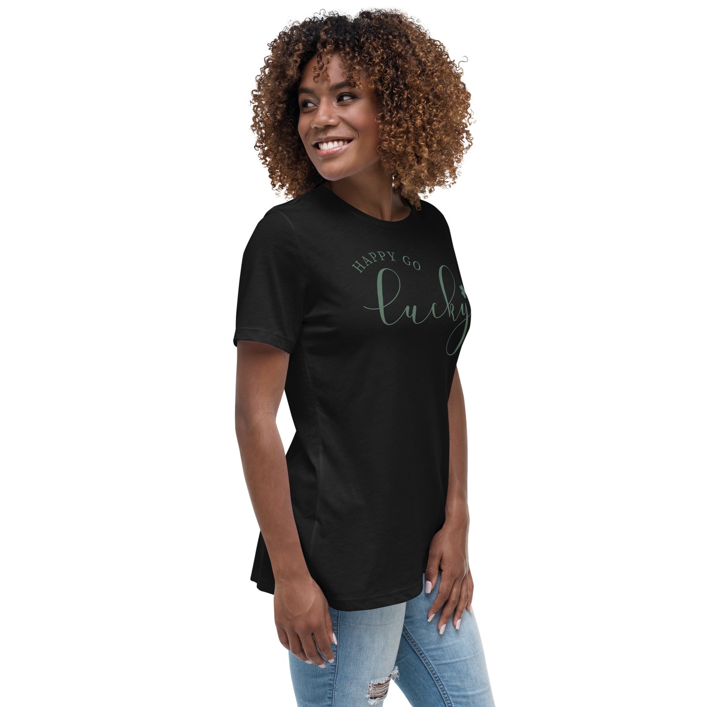 Women's Relaxed T-Shirt - St Patty's Day Happy Go Lucky