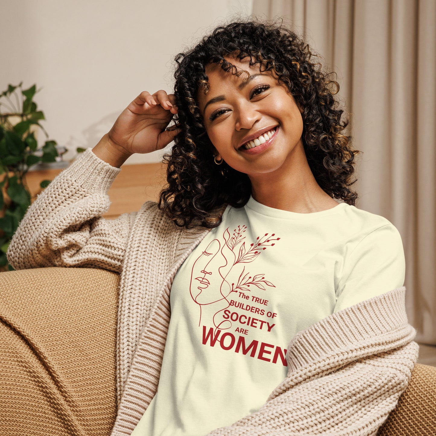 Women's Relaxed T-Shirt - The True Builder's of Society Are Women