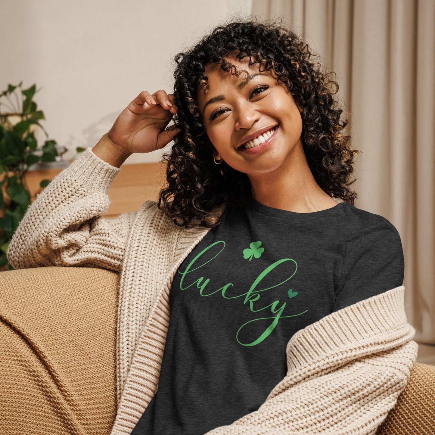 Women's Relaxed T-Shirt- St Patty's Day Mama's Lucky Charm