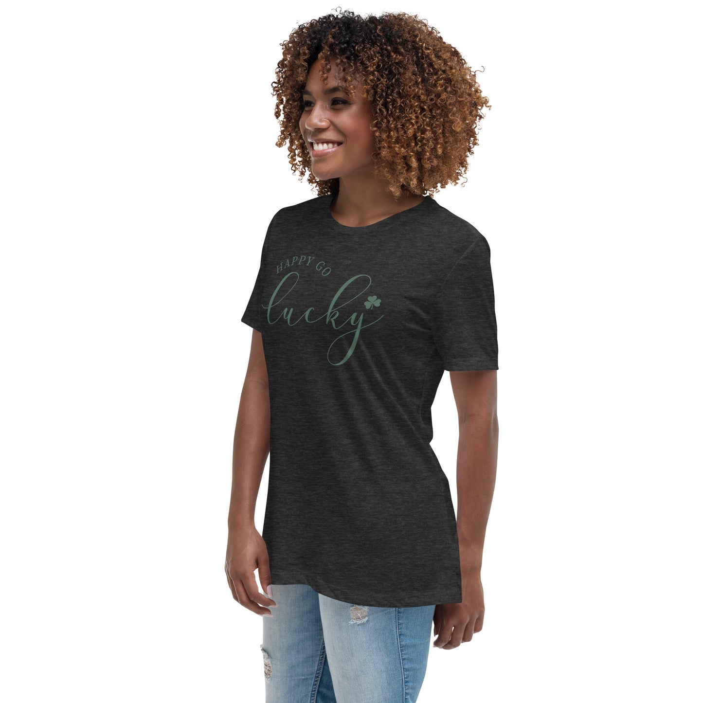 Women's Relaxed T-Shirt - St Patty's Day Happy Go Lucky