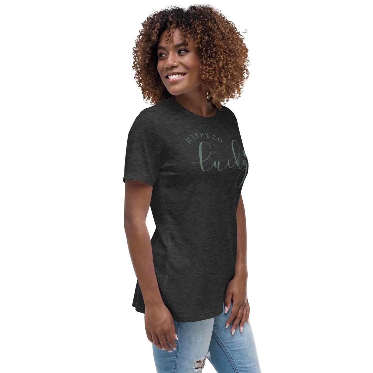 Women's Relaxed T-Shirt - St Patty's Day Happy Go Lucky