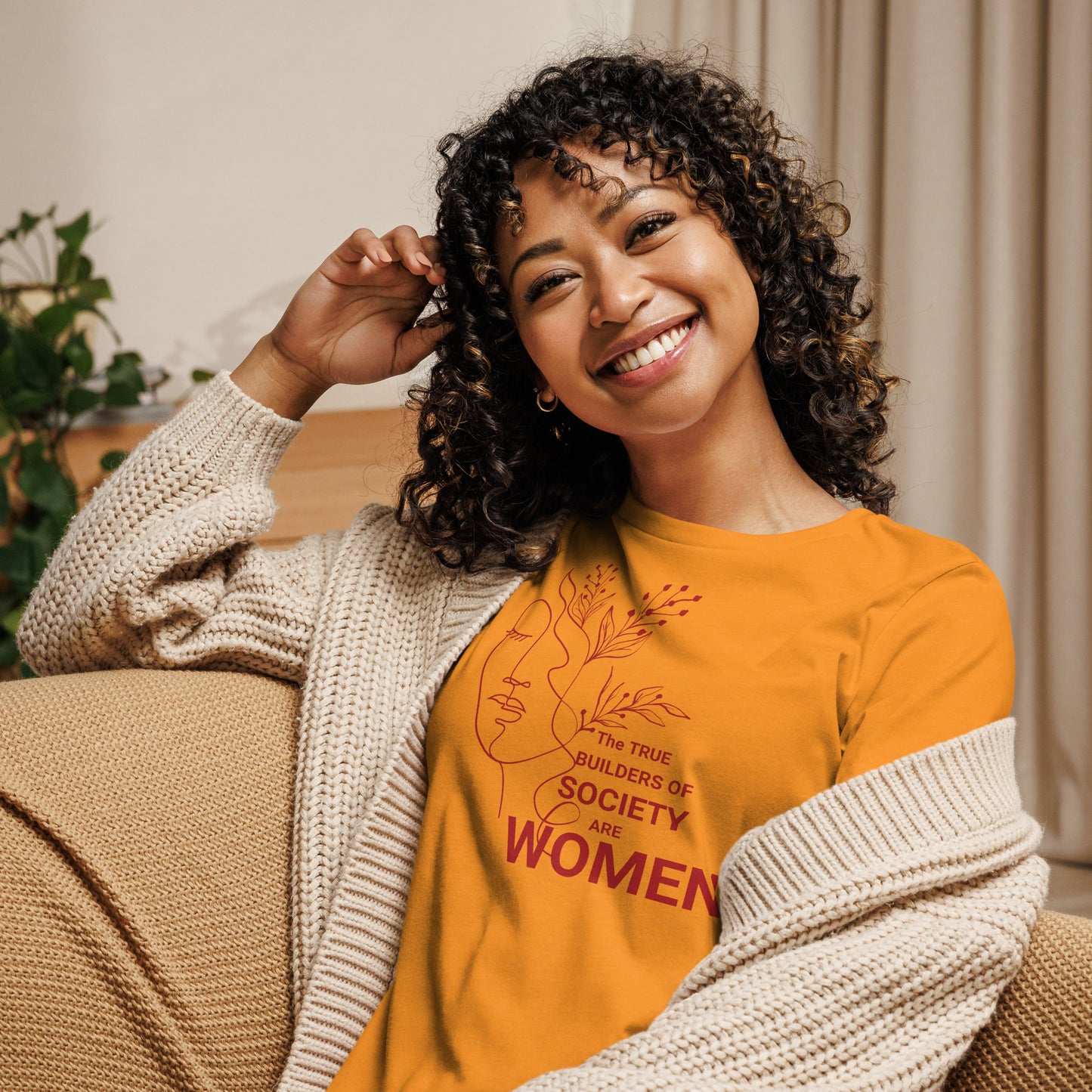 Women's Relaxed T-Shirt - The True Builder's of Society Are Women