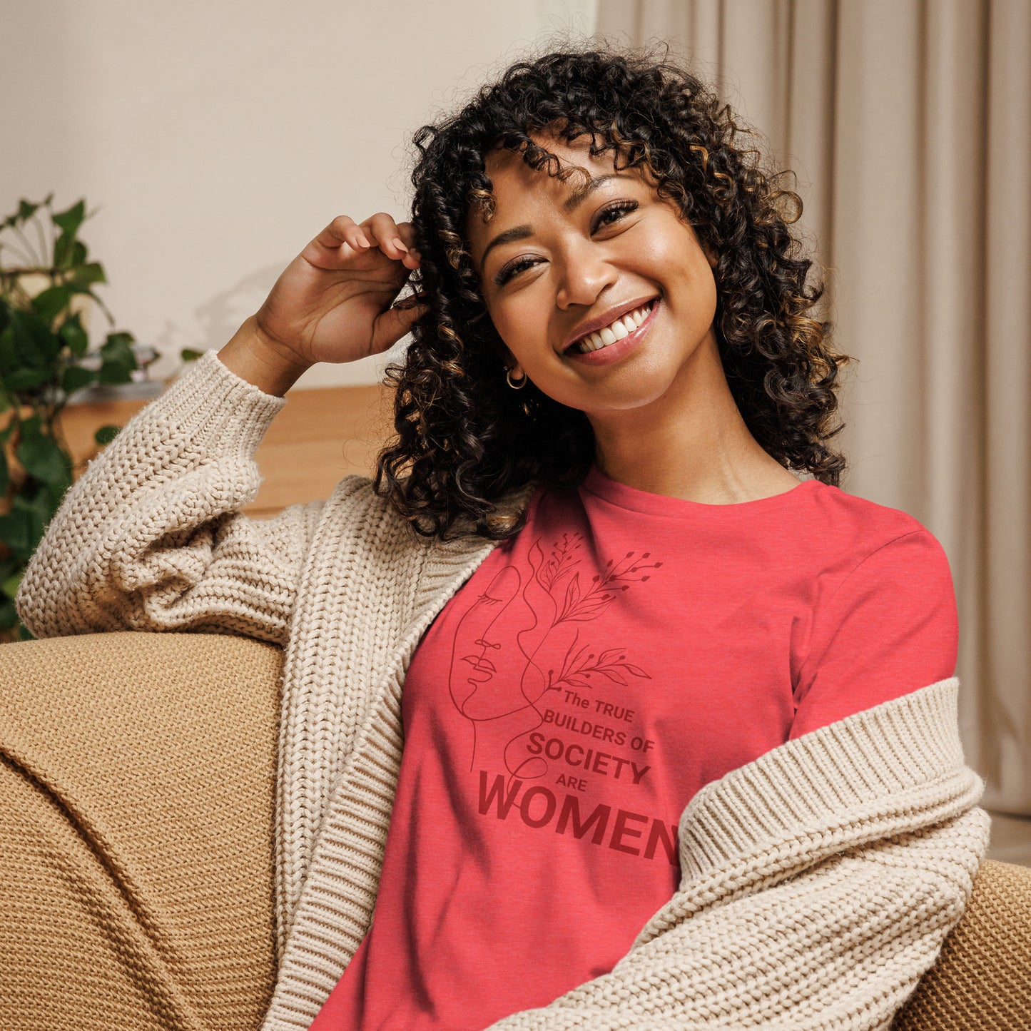 Women's Relaxed T-Shirt - The True Builder's of Society Are Women