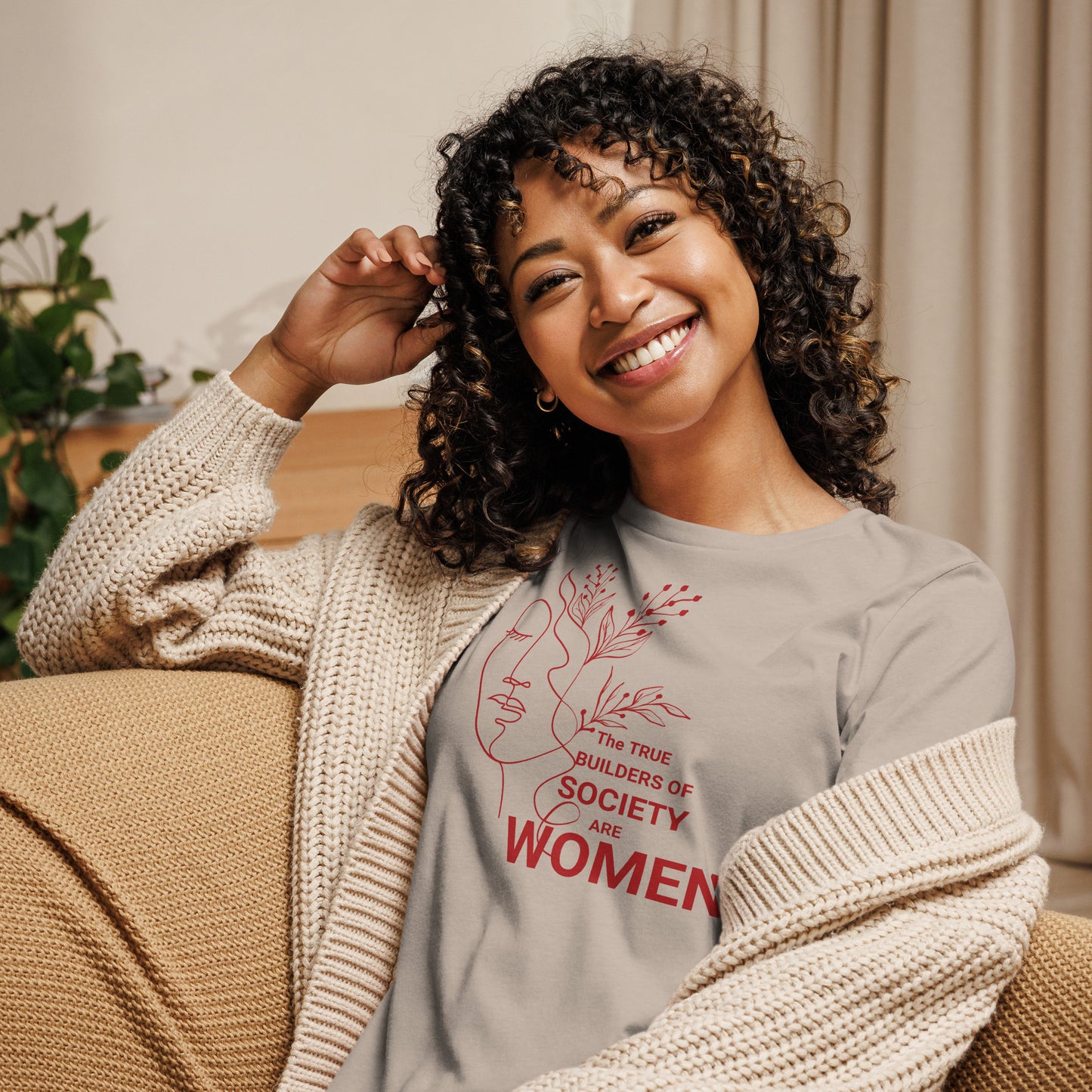 Women's Relaxed T-Shirt - The True Builder's of Society Are Women