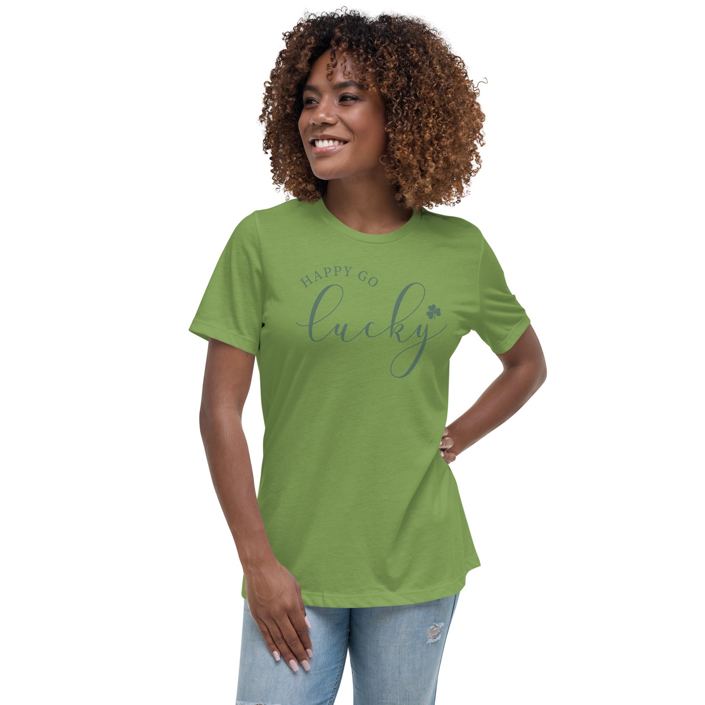 Women's Relaxed T-Shirt - St Patty's Day Happy Go Lucky