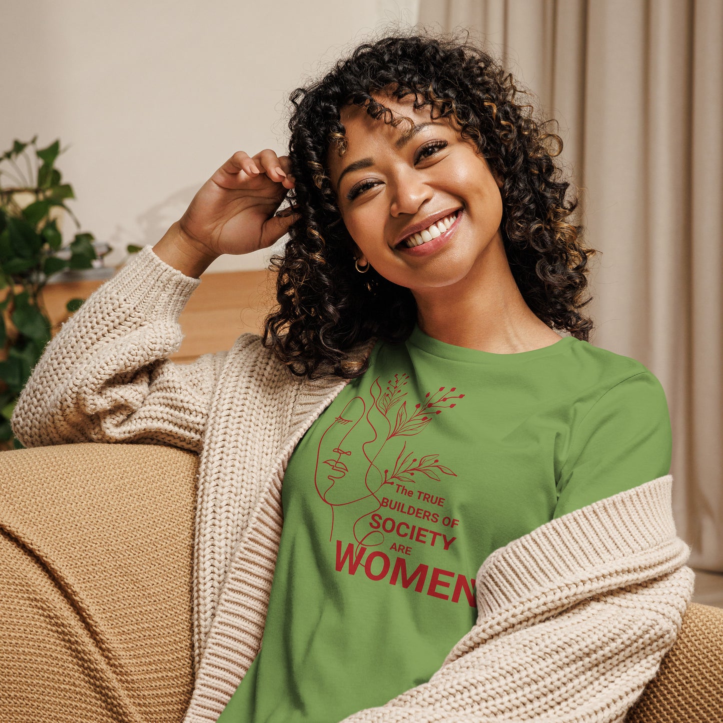 Women's Relaxed T-Shirt - The True Builder's of Society Are Women