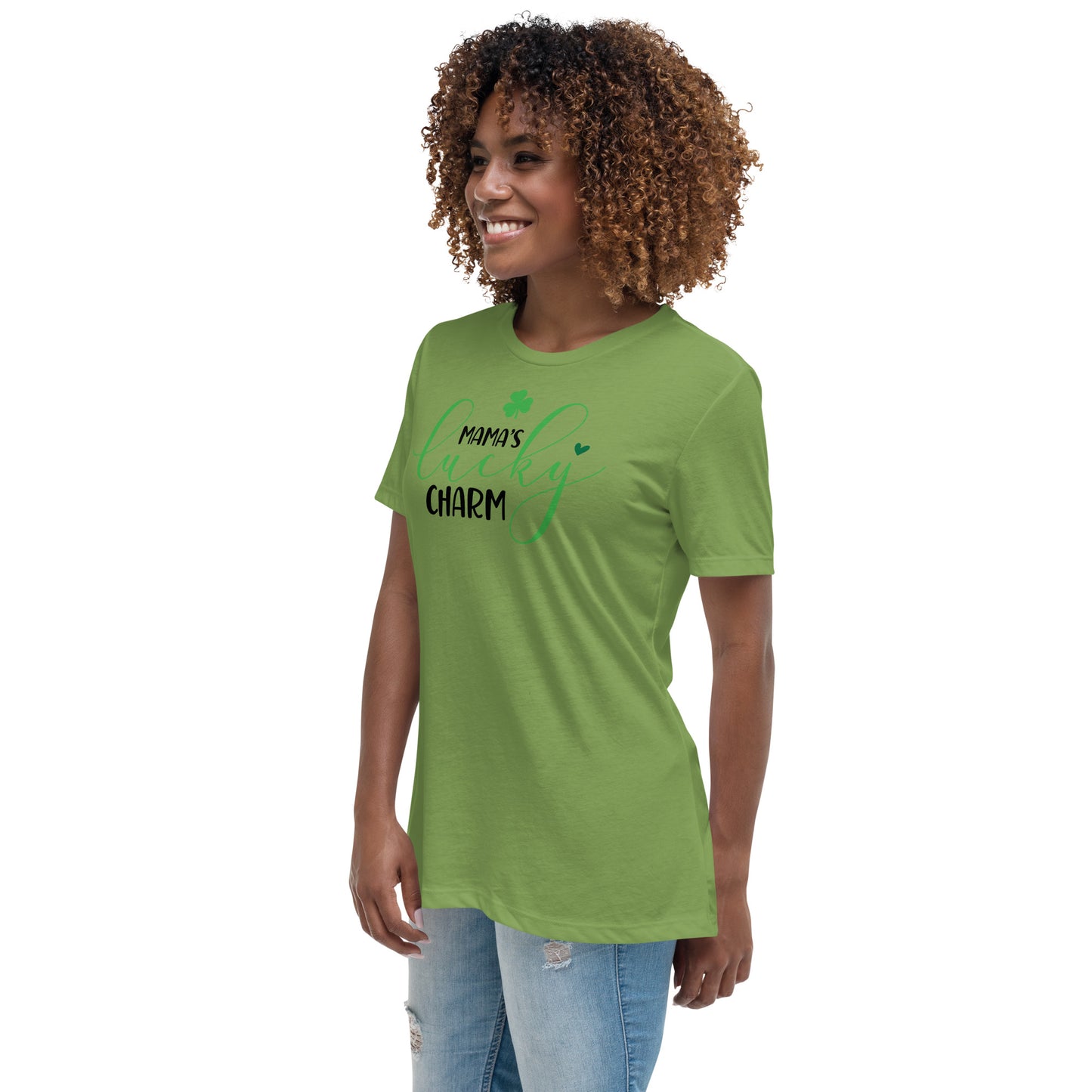 Women's Relaxed T-Shirt- St Patty's Day Mama's Lucky Charm