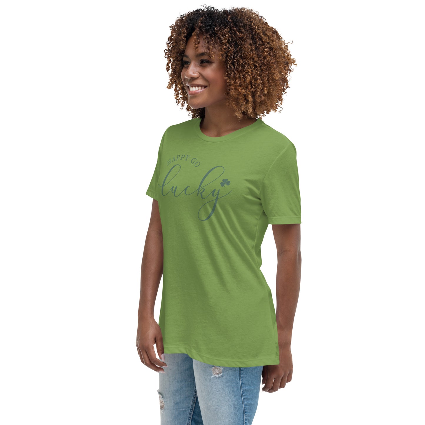 Women's Relaxed T-Shirt - St Patty's Day Happy Go Lucky