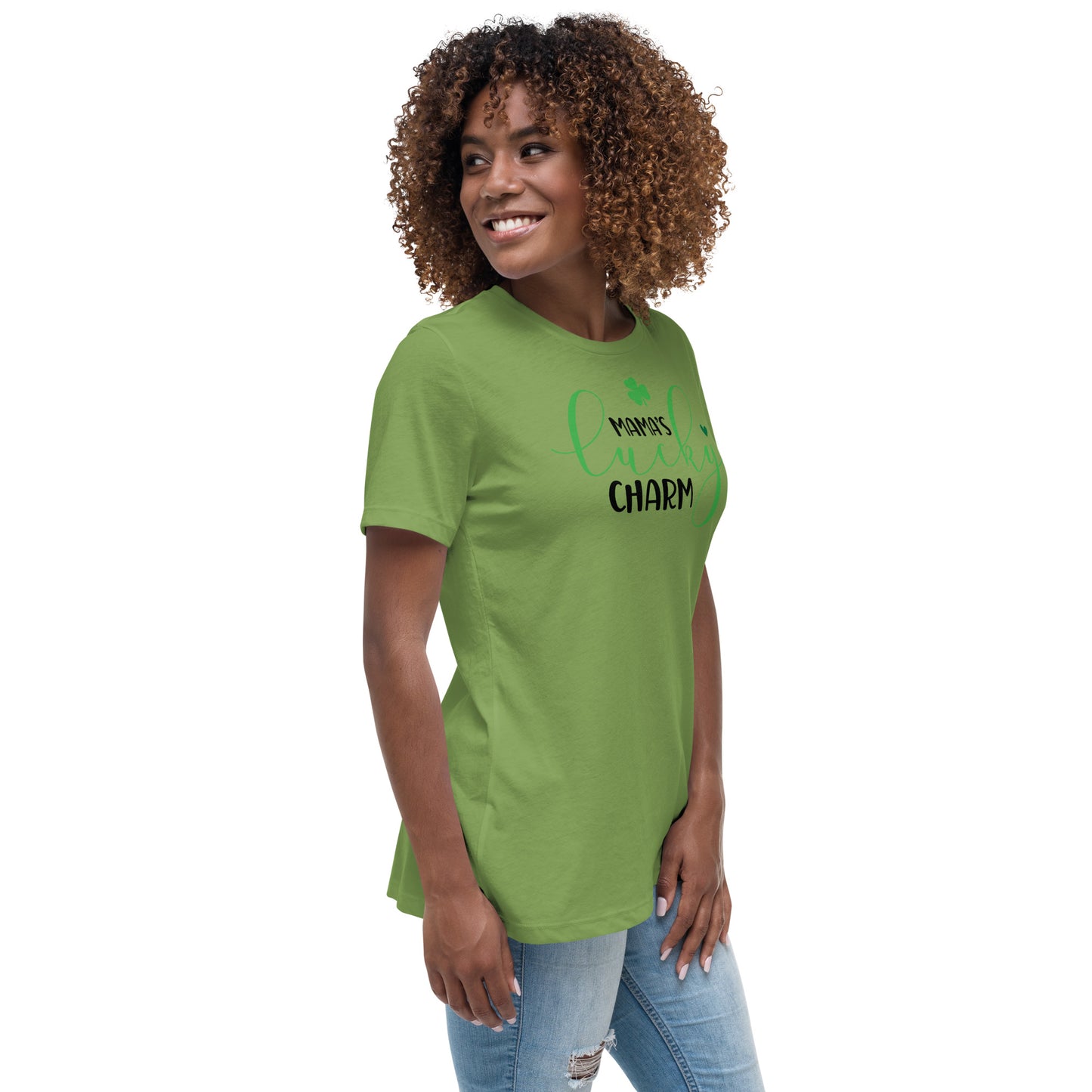 Women's Relaxed T-Shirt- St Patty's Day Mama's Lucky Charm