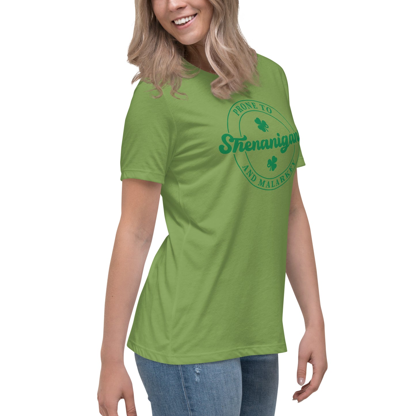 Women's Relaxed T-Shirt - St Patty's Day Prone To Shenanigans and Malarkey