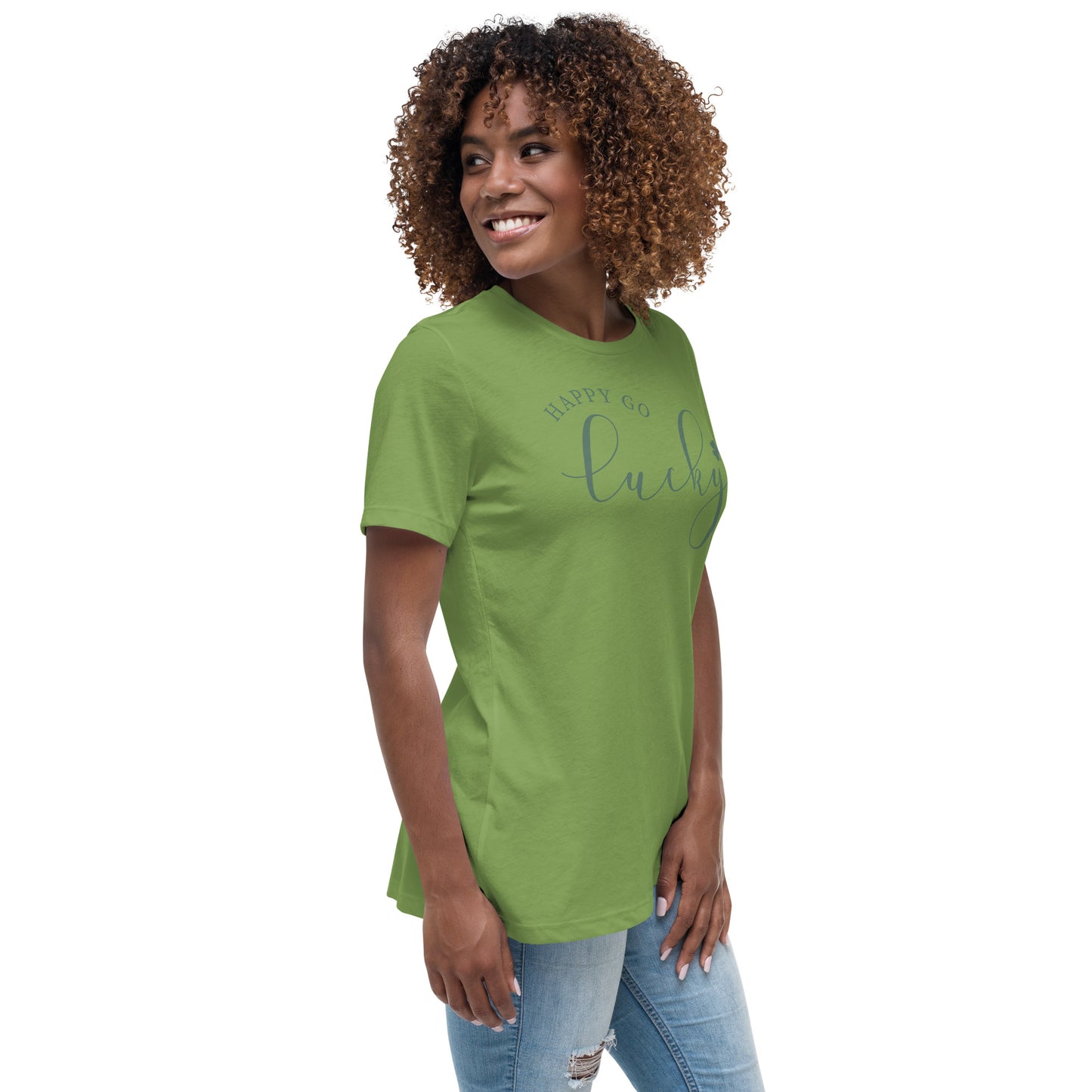 Women's Relaxed T-Shirt - St Patty's Day Happy Go Lucky