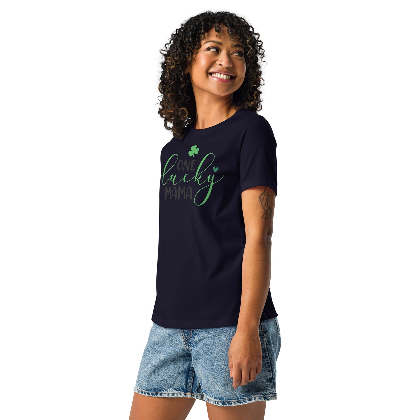 Women's Relaxed T-Shirt - St Patty's Day One Lucky Mama