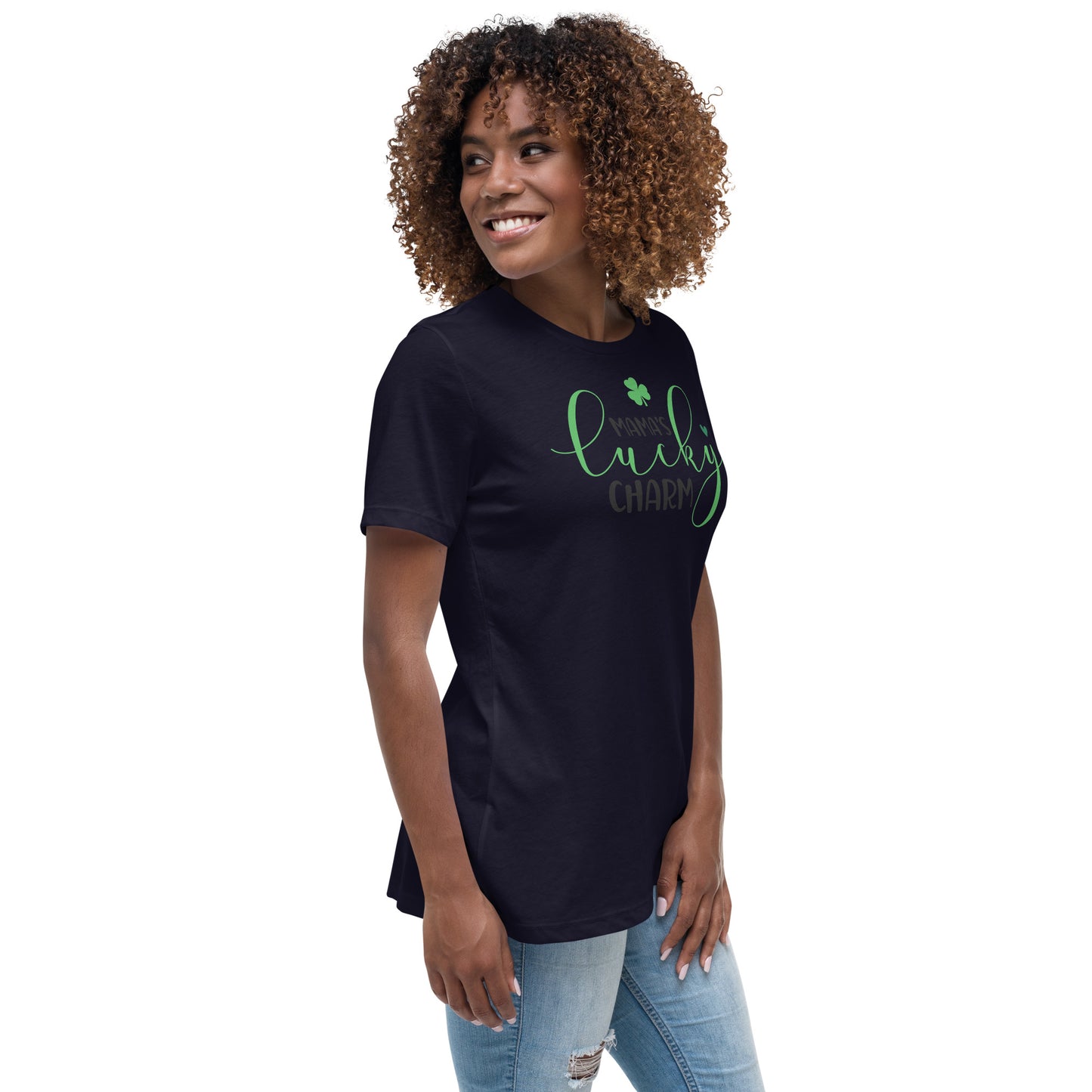 Women's Relaxed T-Shirt- St Patty's Day Mama's Lucky Charm