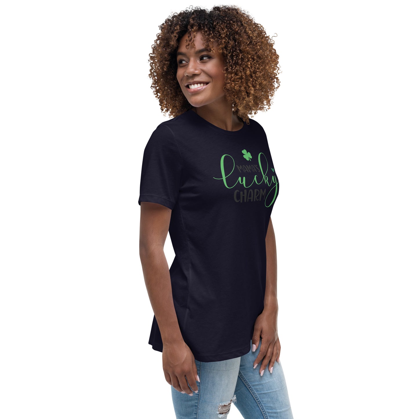 Women's Relaxed T-Shirt- St Patty's Day Mama's Lucky Charm