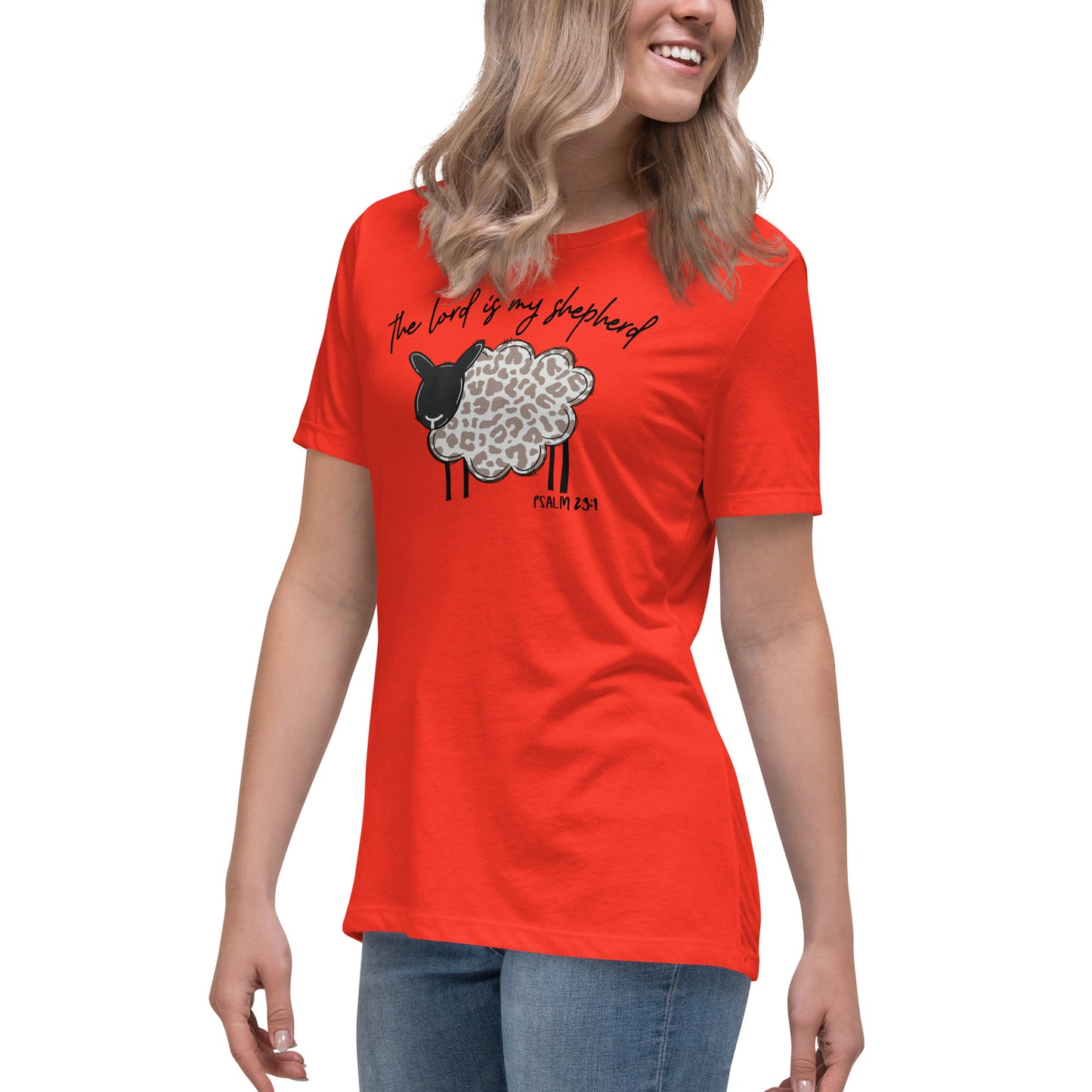 Women's Relaxed T-Shirt - The Lord is My Shepherd Psalm 25:1