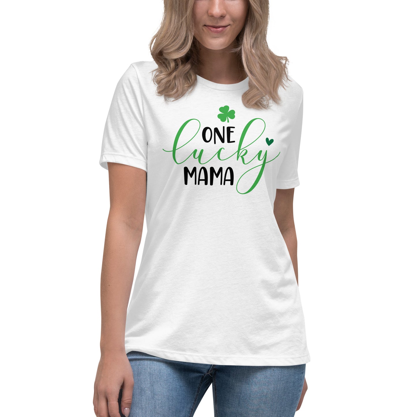 Women's Relaxed T-Shirt - St Patty's Day One Lucky Mama