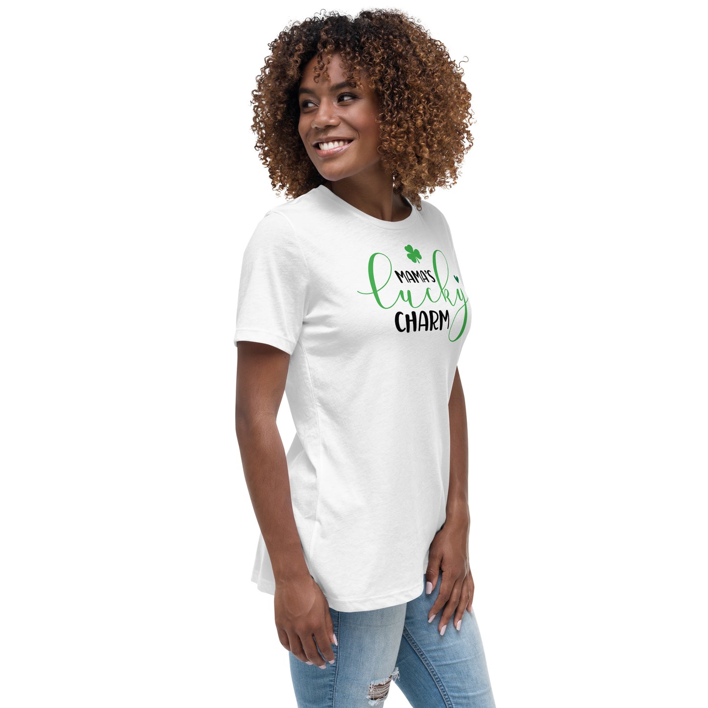 Women's Relaxed T-Shirt- St Patty's Day Mama's Lucky Charm