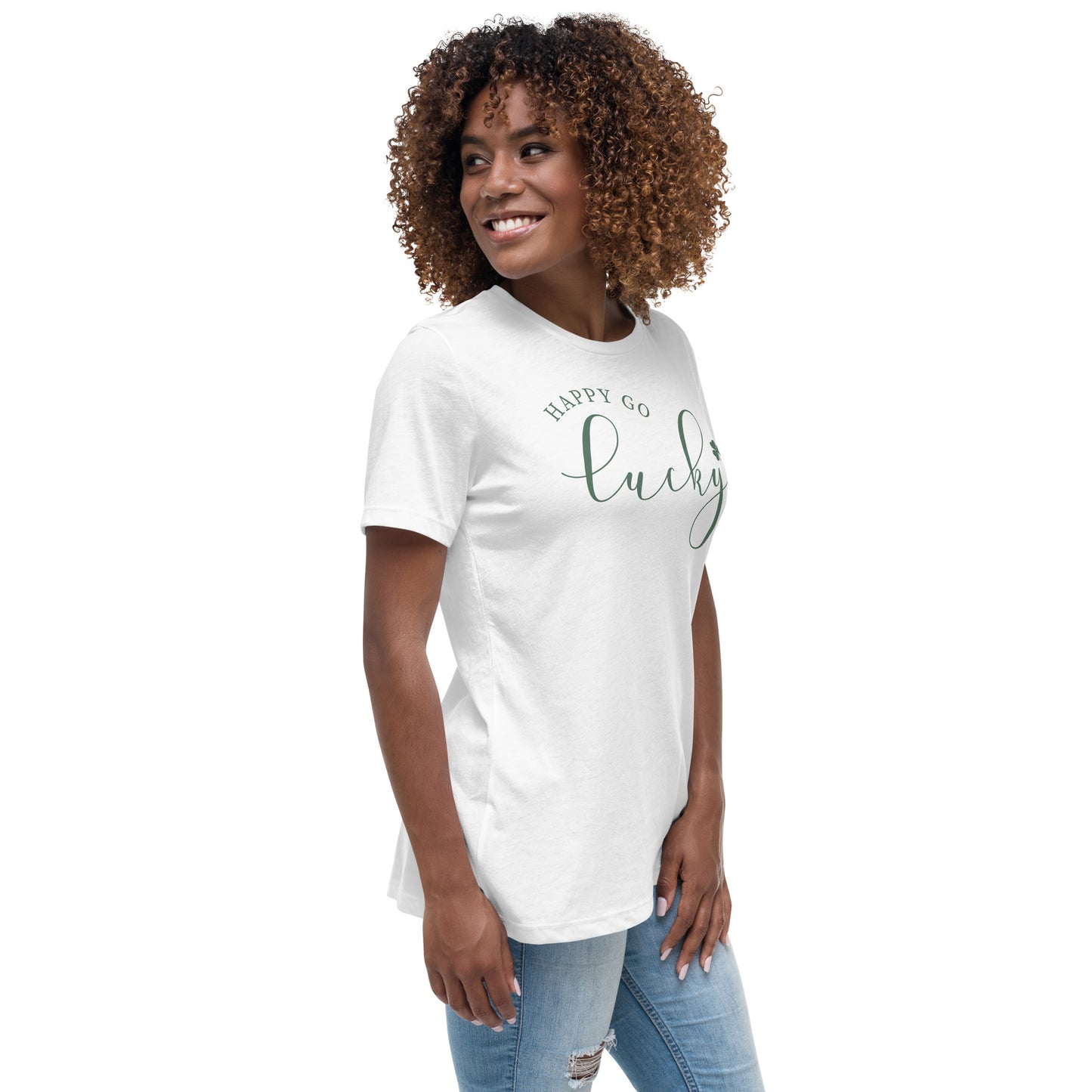 Women's Relaxed T-Shirt - St Patty's Day Happy Go Lucky