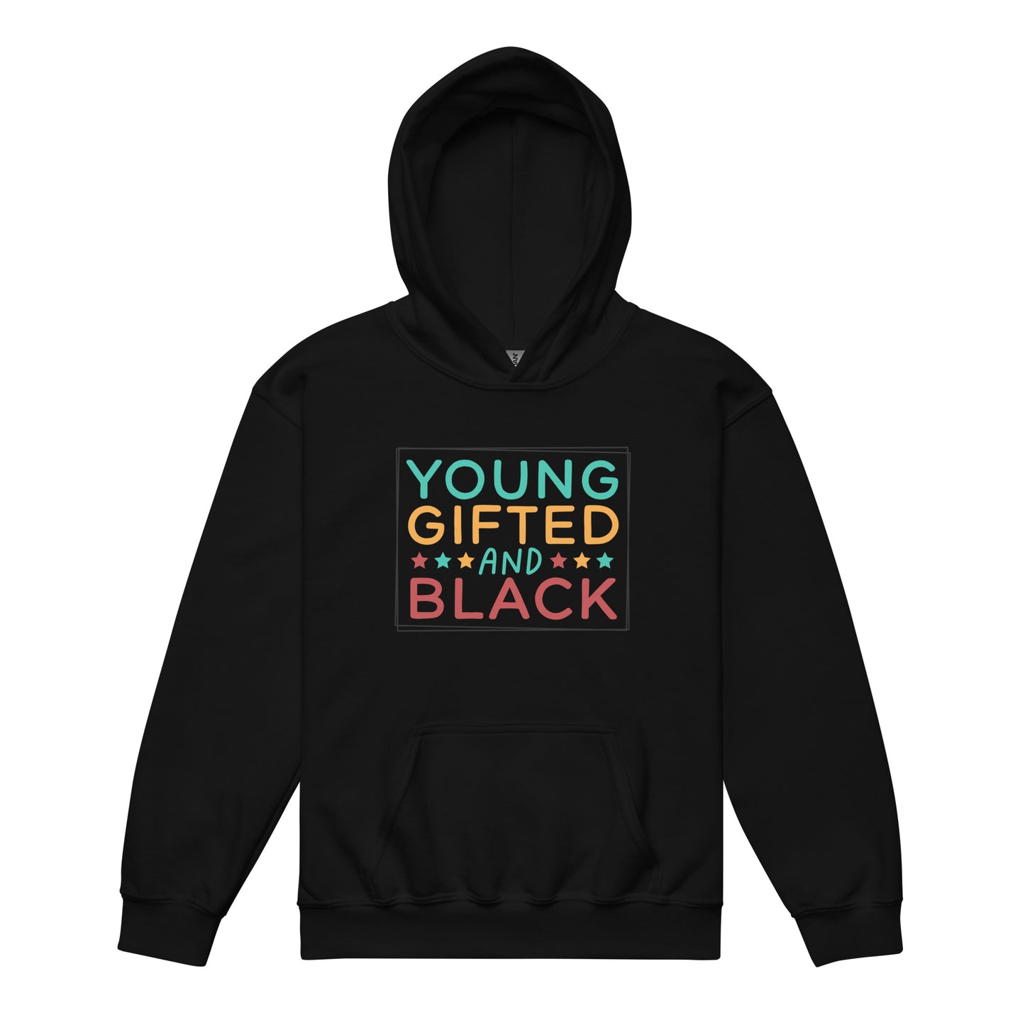 Youth heavy blend hoodie - Juneteenth Young Gifted and Black