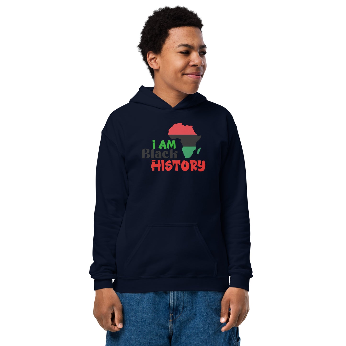 Unisex Youth heavy blend hoodie - I Am Black History