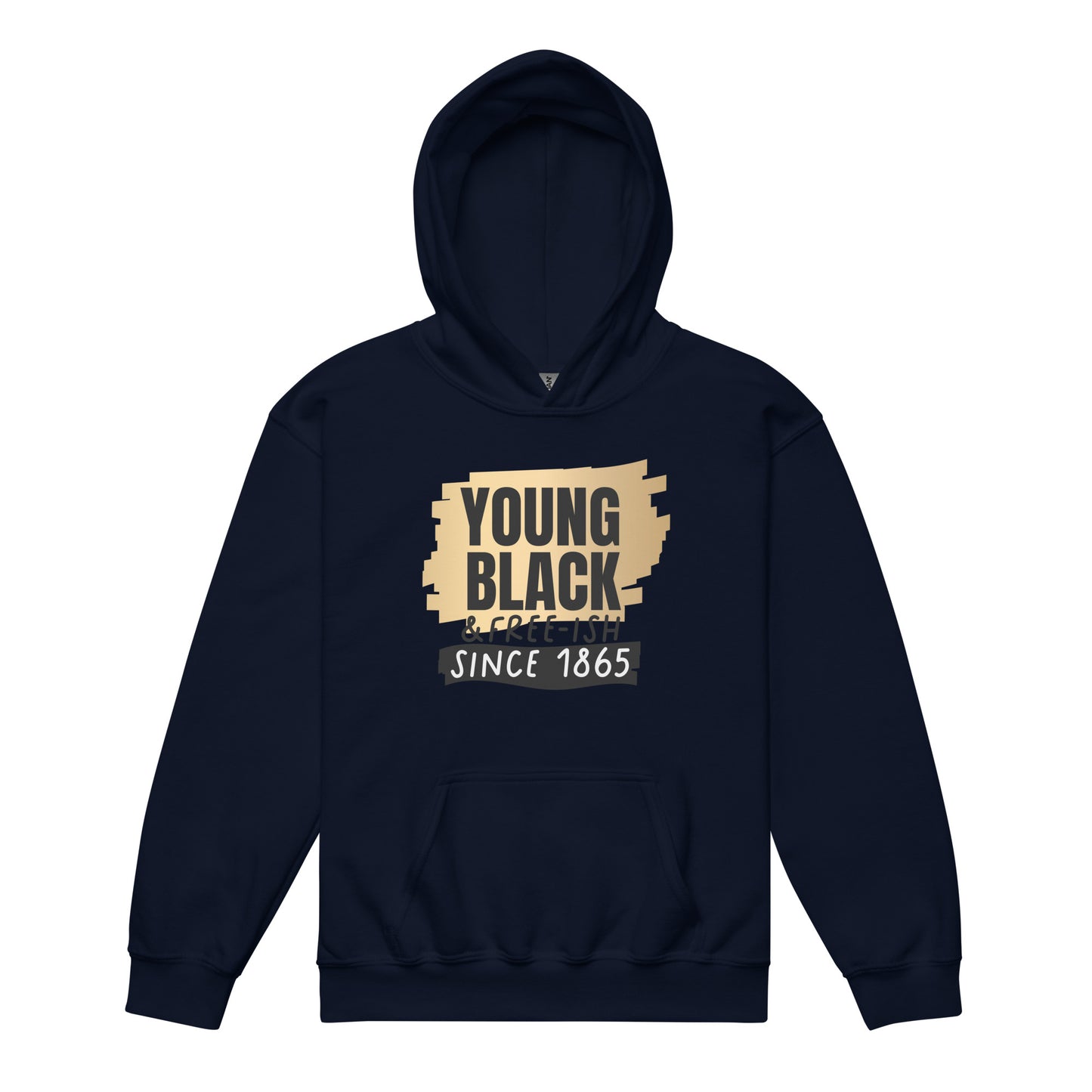 Youth heavy blend hoodie - Juneteenth Young Black Freeish Since 1865