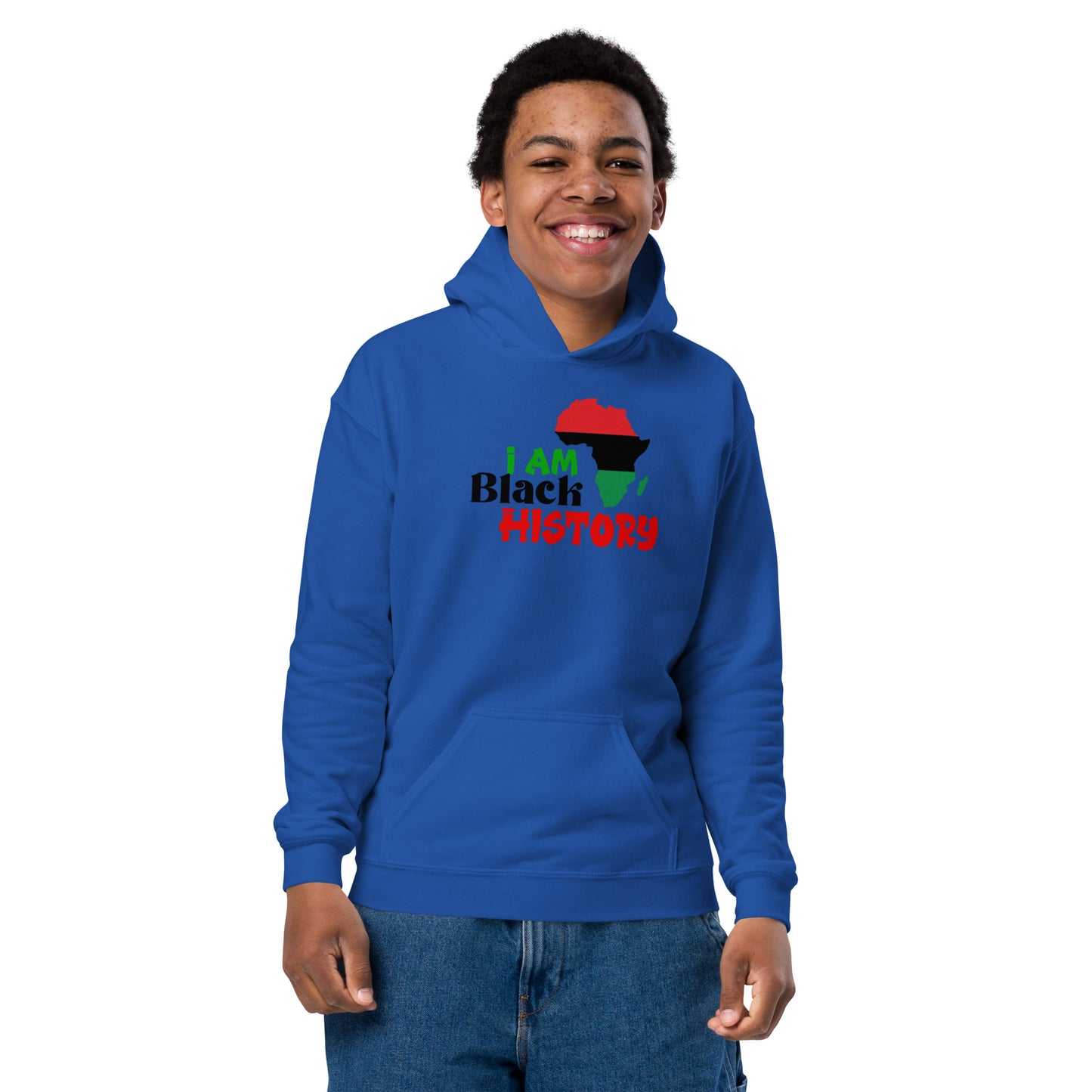 Unisex Youth heavy blend hoodie - I Am Black History