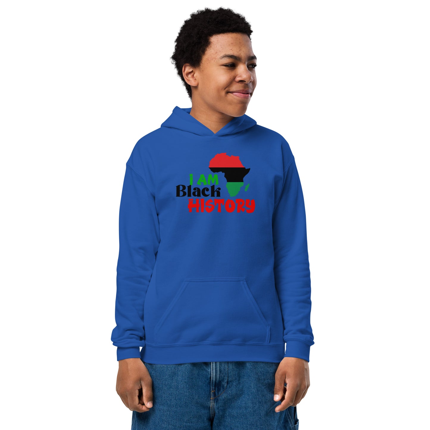 Unisex Youth heavy blend hoodie - I Am Black History