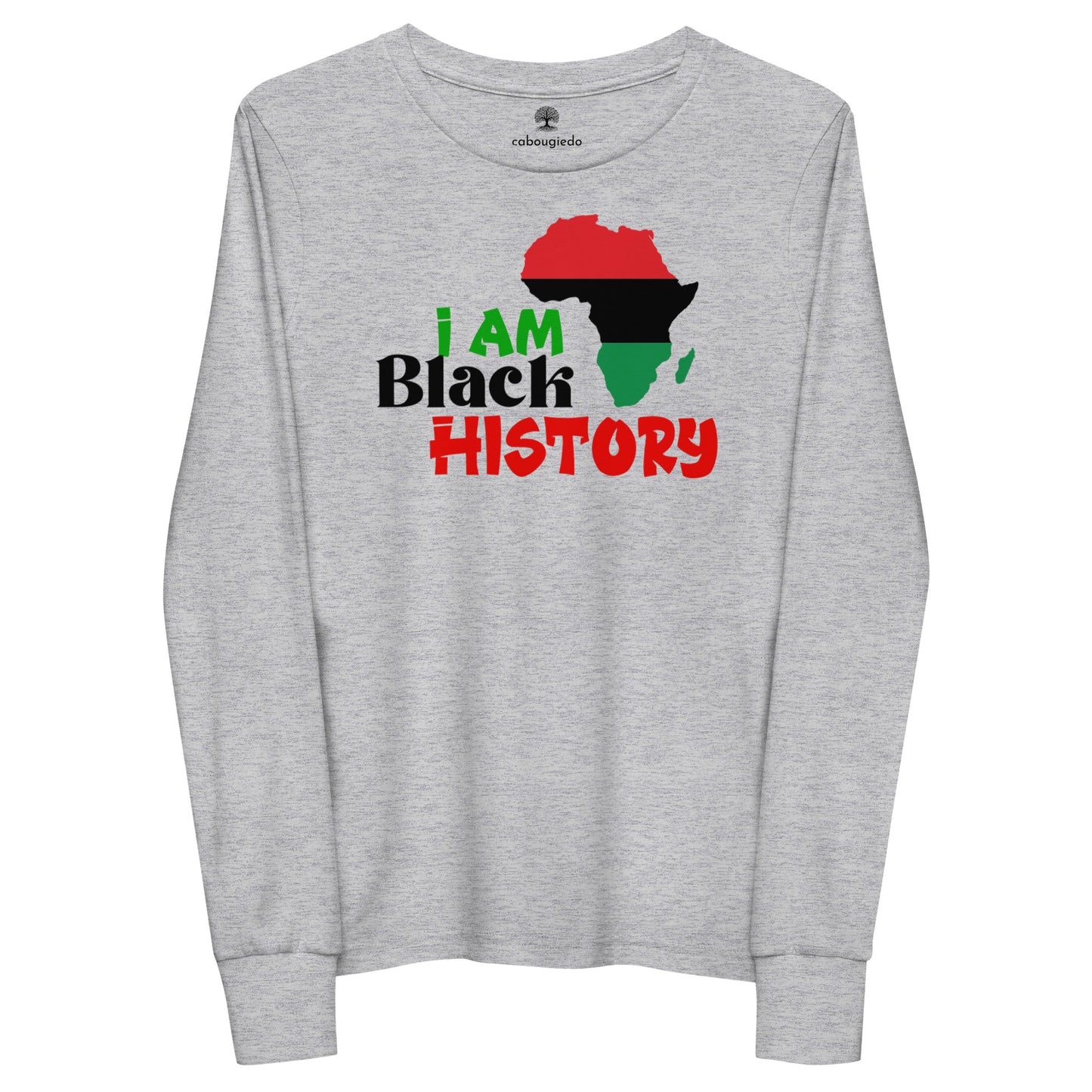 Youth long sleeve tee - I Am Black History