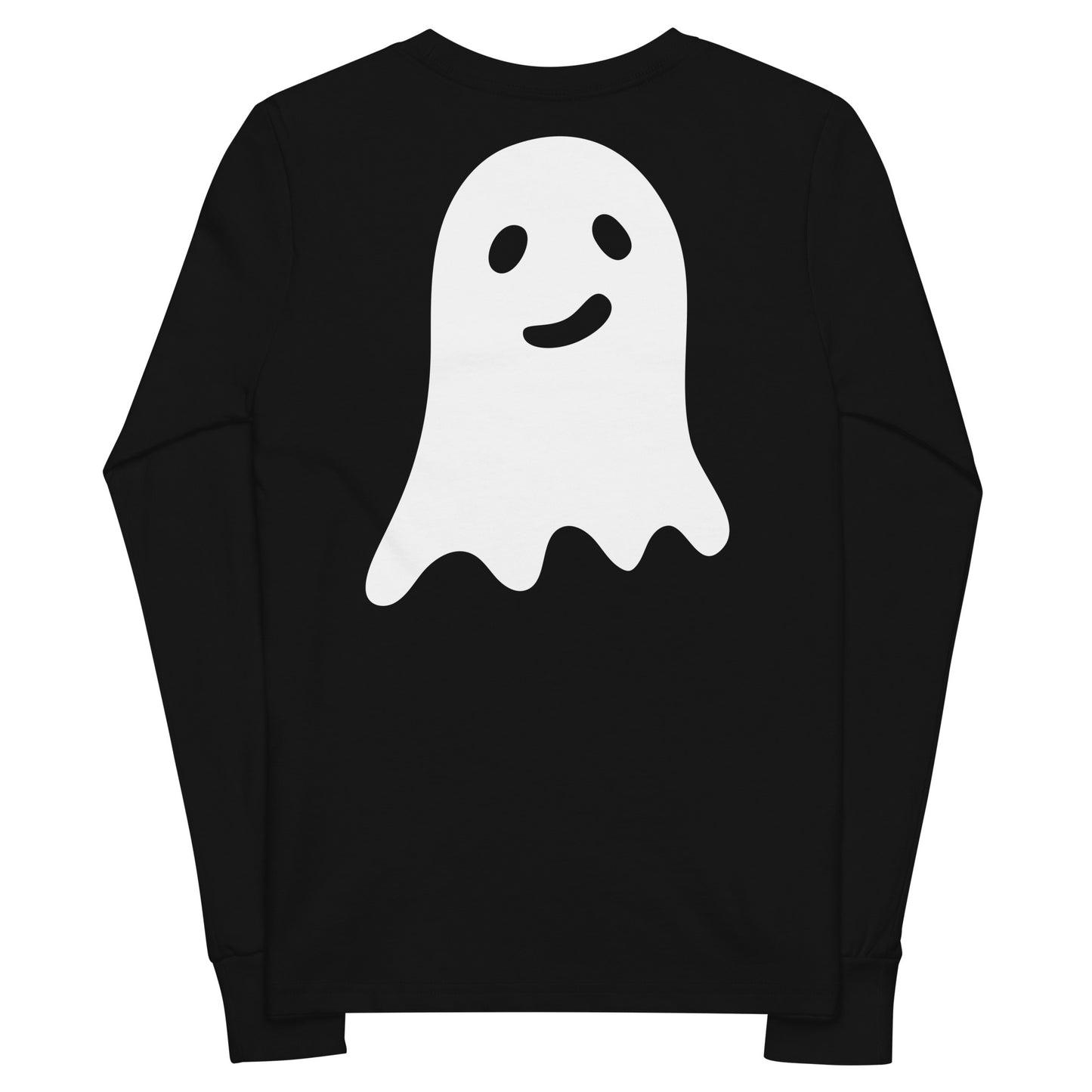 Youth long sleeve tee - Halloween Ghost Black T-Shirt