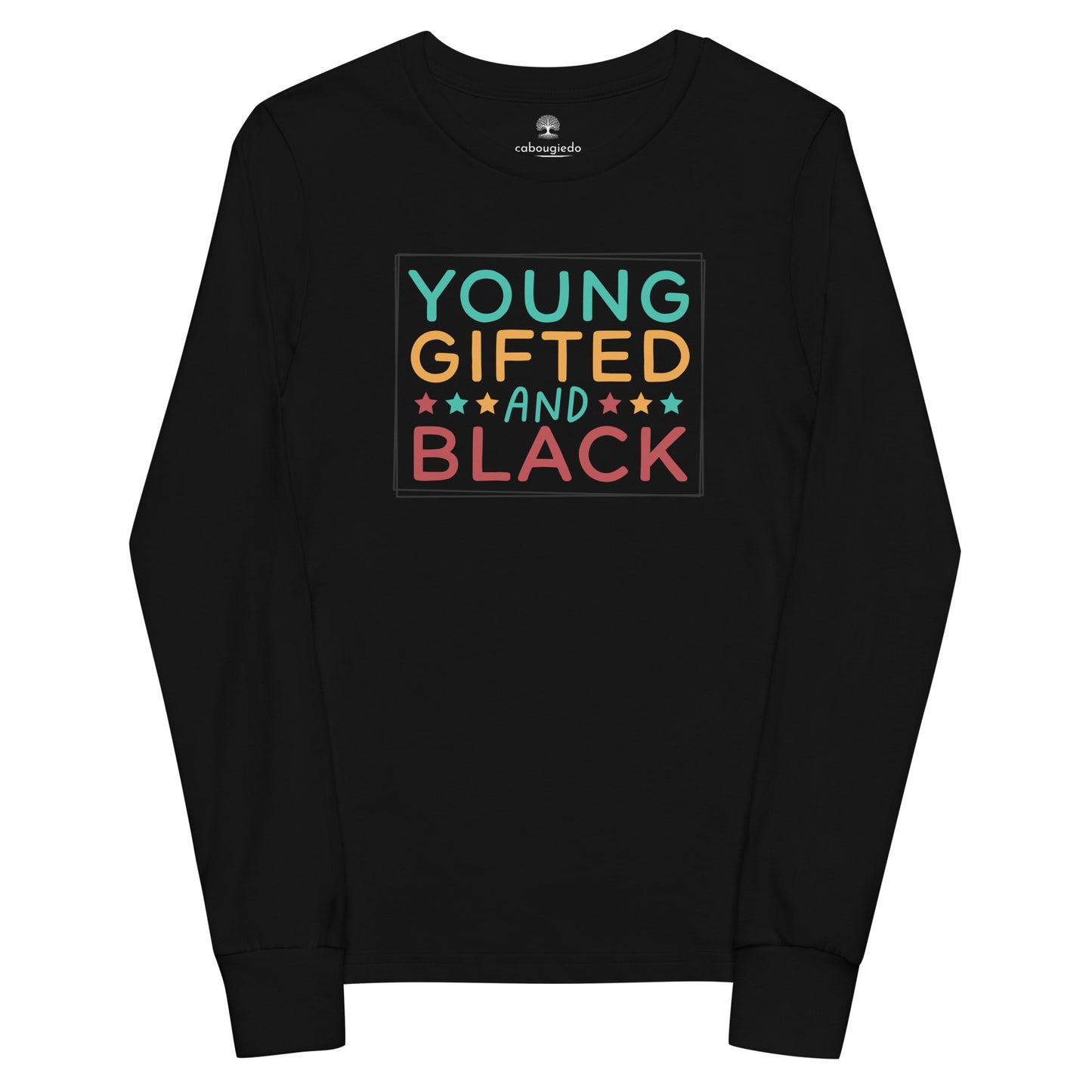 Youth long sleeve tee - Juneteenth Young Black and Talented