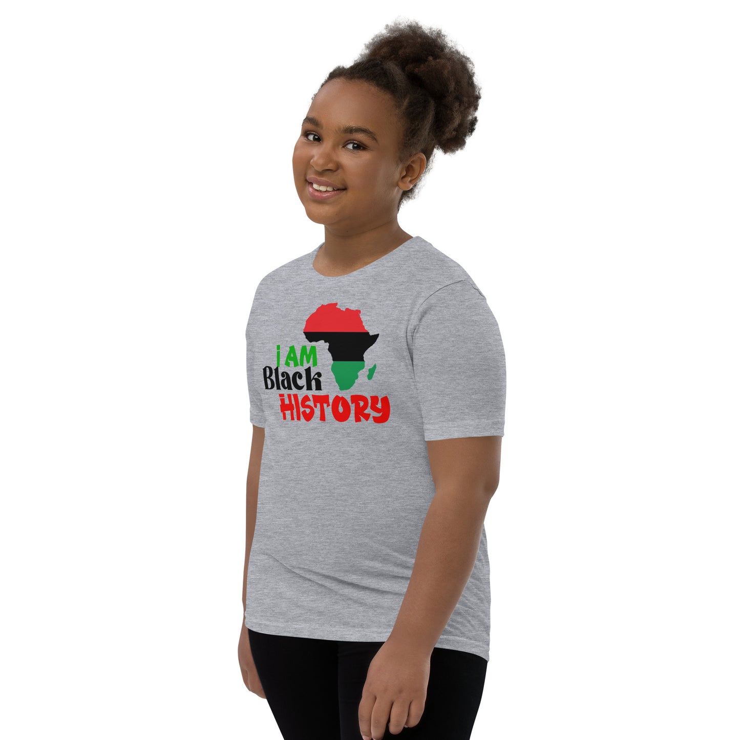 Youth Short Sleeve T-Shirt- I Am Black History